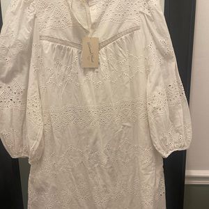 Universal thread white dress knee length NWT